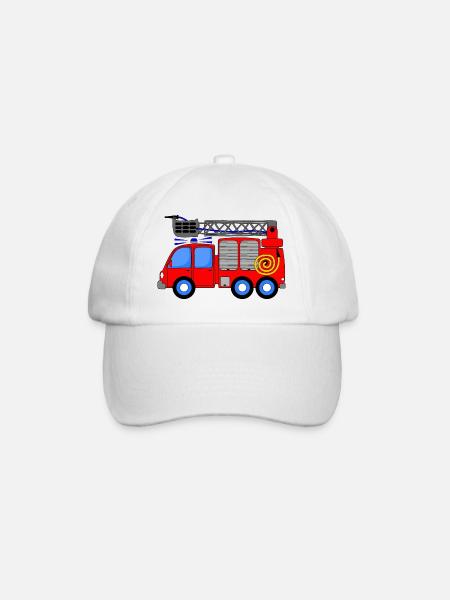 Enfants du camion de pompiers - Casquette classique - blanc/blanc