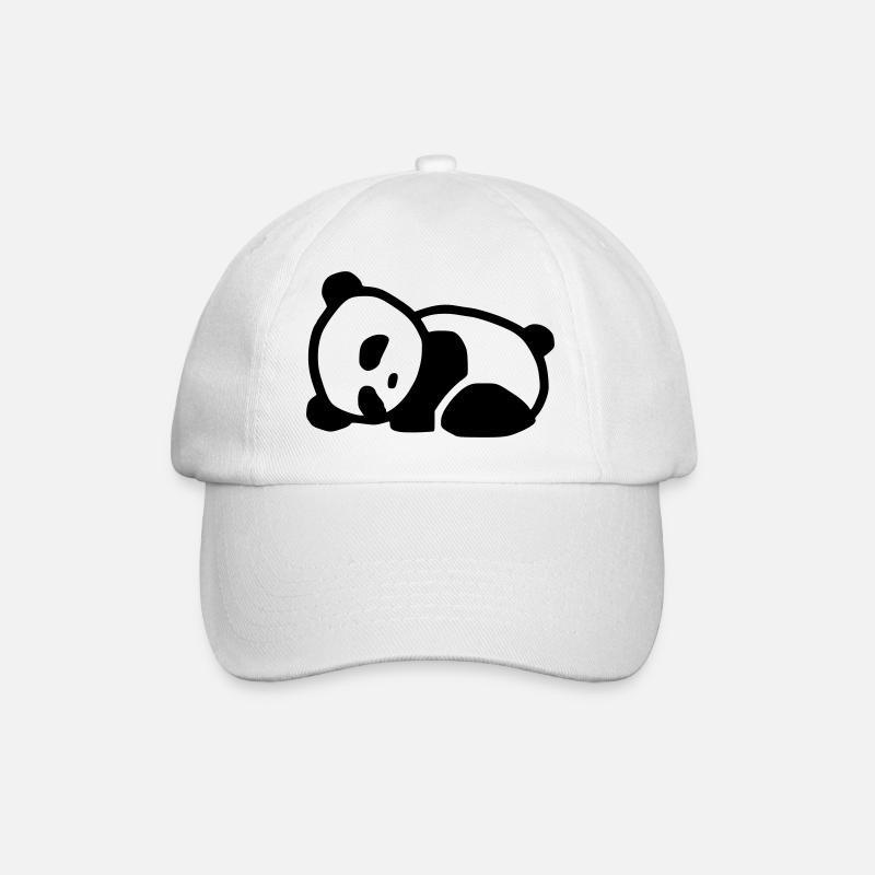 cuddly panda - Baseball Cap - white/white