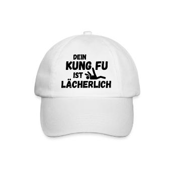 Dein Kung Fu ist lächerlich - Baseballkappe - Weiß/Weiß - Vorne