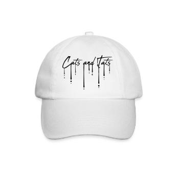 Citation de chats et de tats - Casquette classique - blanc/blanc - Devant