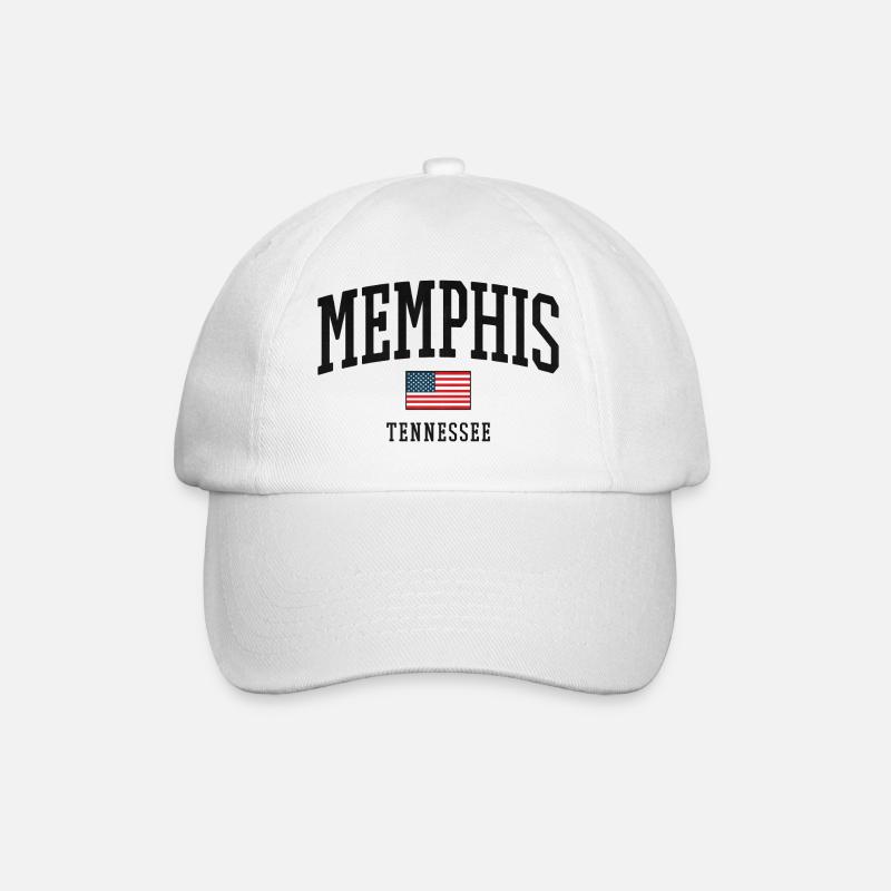 Memphis Arch Flag Tennessee - Baseballkappe - Weiß/Weiß