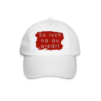 So isch na au wiedr! - Baseballkappe - Weiß/Weiß - Vorne