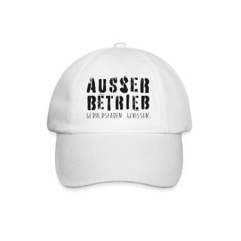Außer Betrieb! Geduldsfaden gerissen! - Baseballkappe - Weiß/Weiß - Vorne