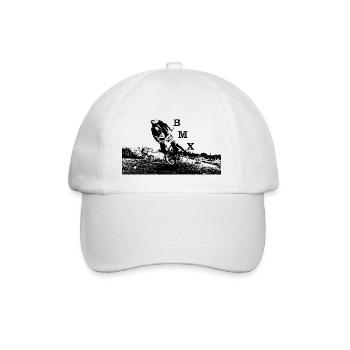 BMX Race Racing MTB Motocross - Baseball Cap - white/white - Front