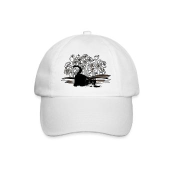 Cat - Baseball Cap - white/white - Front