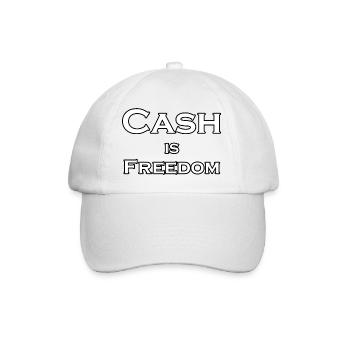 Cash is FREEDOM - blanc avec bordure noire - Casquette classique - blanc/blanc - Devant