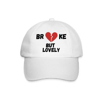 broke - Baseballkappe - Weiß/Weiß - Vorne