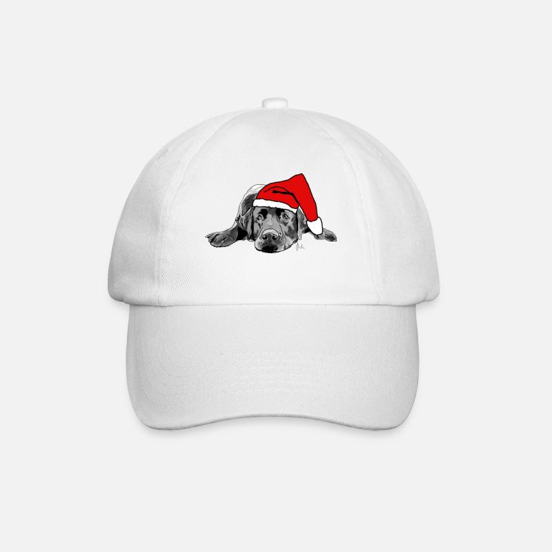 Labrador Weihnachten - Baseballkappe - Weiß/Weiß