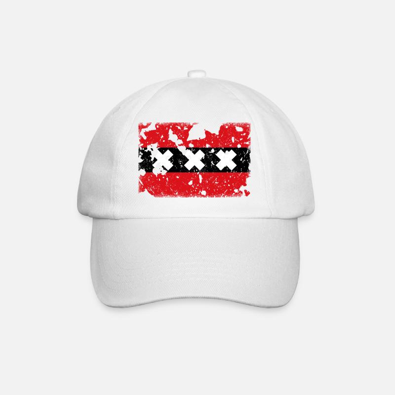 Amsterdam Vintage - Baseballkappe - Weiß/Weiß
