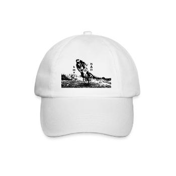 bmx race racing vtt motocross mtb bike rad - Casquette classique - blanc/blanc - Devant