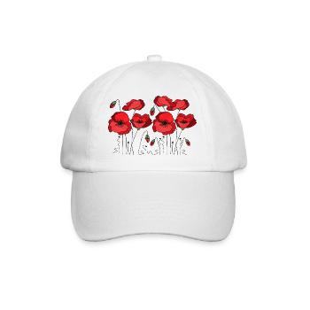Blumen - Baseballkappe - Weiß/Weiß - Vorne