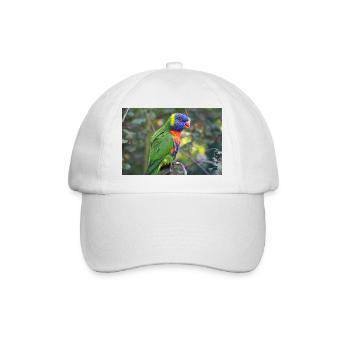 Rainbow lorikeet (Allfarblori, Trichoglossus) - Baseball Cap - white/white - Front