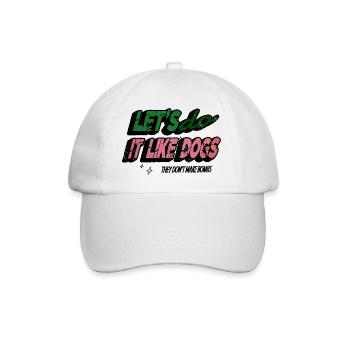 cool green 60s global peace bday funny peace sign - Baseballkappe - Weiß/Weiß - Vorne