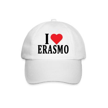 t-shirt I love Erasmus t-shirt gift idea - Baseball Cap - white/white - Front