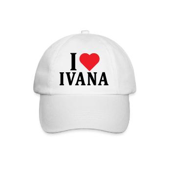 t-shirt J’adore Ivana idée cadeau t-shirt - Casquette classique - blanc/blanc - Devant