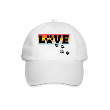 Hunde Liebe - Baseballkappe - Weiß/Weiß - Vorne
