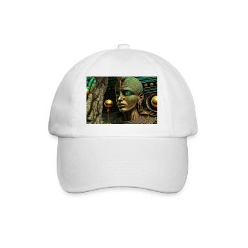 god by daniel costa 4 - Baseball Cap - white/white - Front
