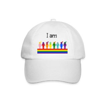 lgbtq - Baseballkappe - Weiß/Weiß - Vorne
