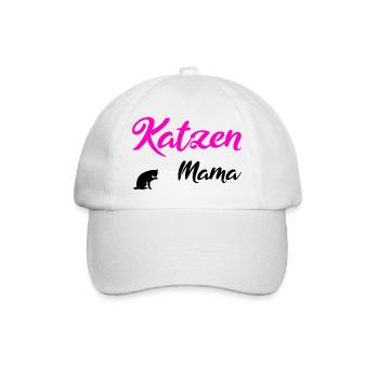 Katzen Mama black - Baseballkappe - Weiß/Weiß - Vorne