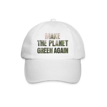green planet - Baseballkappe - Weiß/Weiß - Vorne