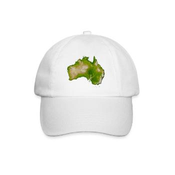 Australien physische Karte - Baseballkappe - Weiß/Weiß - Vorne