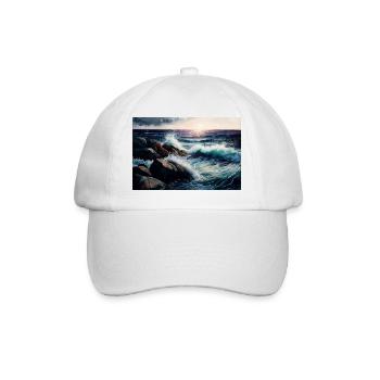 lever de soleil sur la mer - Casquette classique - blanc/blanc - Devant