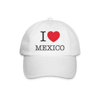 J’aime le Mexique | J’adore MX | I Coeur Mexique - Casquette classique - blanc/blanc - Devant