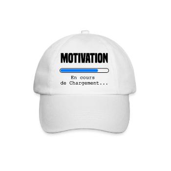 Motivation Loading - Baseball Cap - white/white - Front