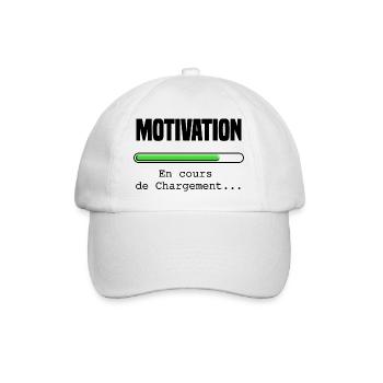 Motivation en cours de chargement - Casquette classique - blanc/blanc - Devant
