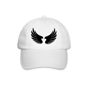 Vogel Flügel Vögel Silhouette Natur Vektor 22 - Baseballkappe - Weiß/Weiß - Vorne