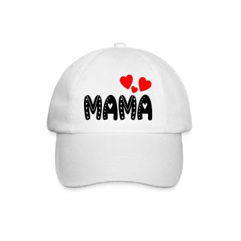 SCHRIFTZUG MAMA - MUTTERTAG GESCHENKIDEEN - Baseballkappe - Weiß/Weiß - Vorne