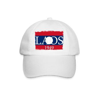 Laos Lao Laotians Fierté Flag County I Cadeau - Casquette classique - blanc/blanc - Devant