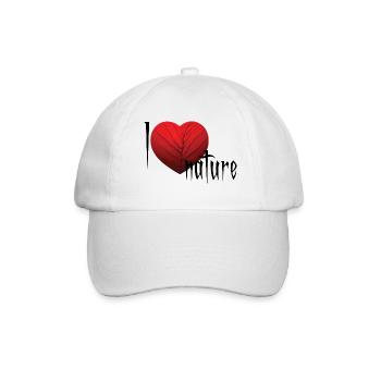 Coeur Veiné Rouge - Casquette classique - blanc/blanc - Devant