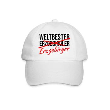 Nicht Erzgebirgler Erzgebirger - Baseballkappe - Weiß/Weiß - Vorne