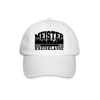 Meister 2023 Kreisklasse Aufstieg Fußball - Baseballkappe - Weiß/Weiß - Vorne
