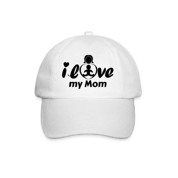 J’aime ma mère - Casquette classique - blanc/blanc - Devant