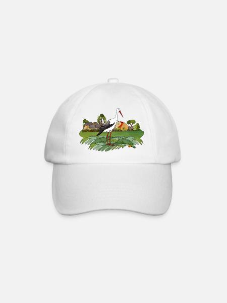 Oiseau cigogne - Casquette classique - blanc/blanc