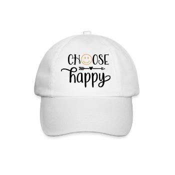Design Choose happy - Casquette classique - blanc/blanc - Devant