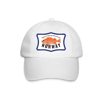 Norway Sport Fishing Adventure Rotbarsch Urlaub - Baseballkappe - Weiß/Weiß - Vorne