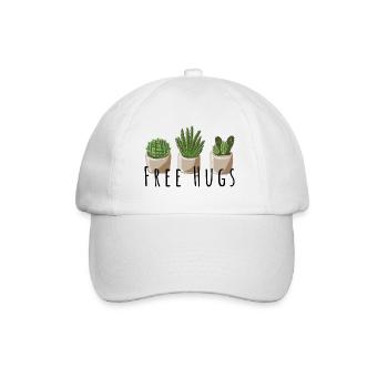 Free Hugs - Cactus, drôle de dicton - Casquette classique - blanc/blanc - Devant