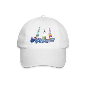 Segelboot - Baseballkappe - Weiß/Weiß - Vorne