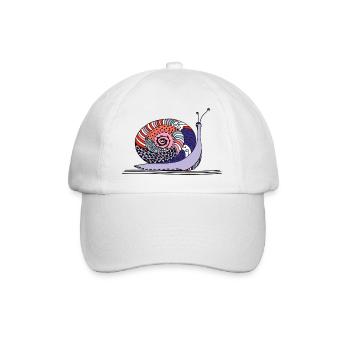 Schnecke - Baseballkappe - Weiß/Weiß - Vorne