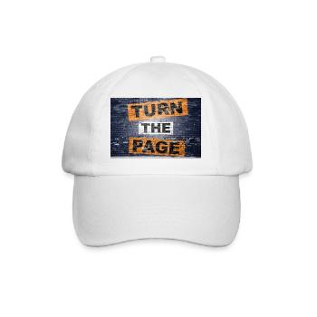 Turn the Page saying lettering Graffiti - Baseball Cap - white/white - Front