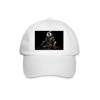 Pandabär - Baseballkappe - Weiß/Weiß - Vorne