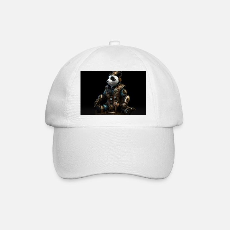 Panda - Baseball Cap - white/white