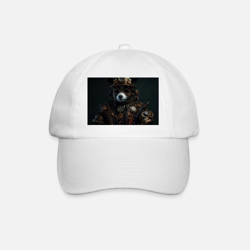 Panda 4 - Baseball Cap - white/white