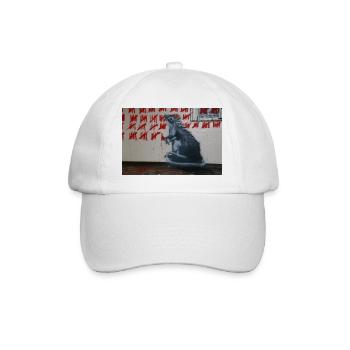 rat art - Baseball Cap - white/white - Front