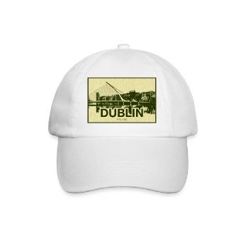 Dublin Skyline Vintage Print - Baseball Cap - white/white - Front