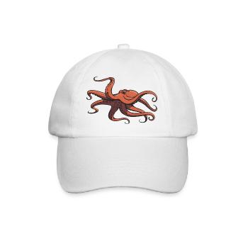 I like octopus - eight tentacles - squid - Baseball Cap - white/white - Front