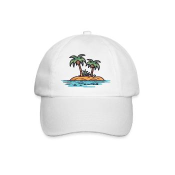 Palm Island - Baseball Cap - white/white - Front